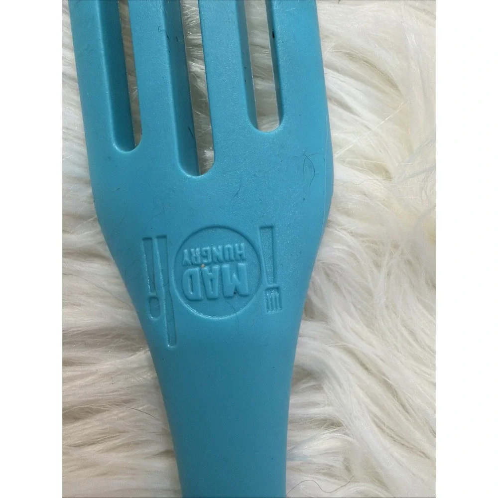 Mad Hungry 2 piece Multi-Use Silicone Spurtle Set Aqua Blue, Purple Jar Scraper